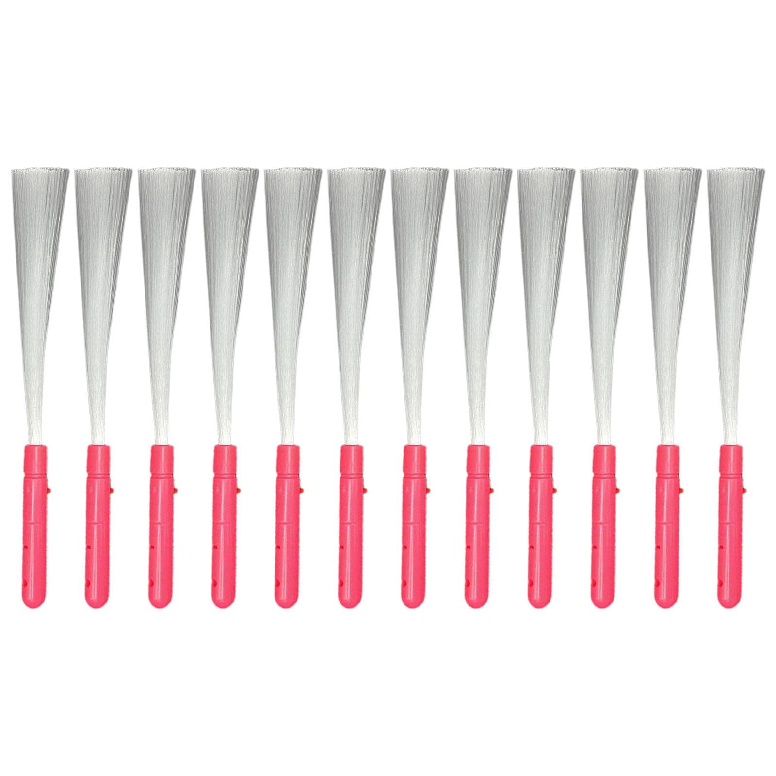 Tsophreniq 12pcs Glow Stick Fiber Wand Wand LED Light Flashing Sticks Battery Operated Glow Sticks Toy Gift Birthday Party Favor Fiber Stick