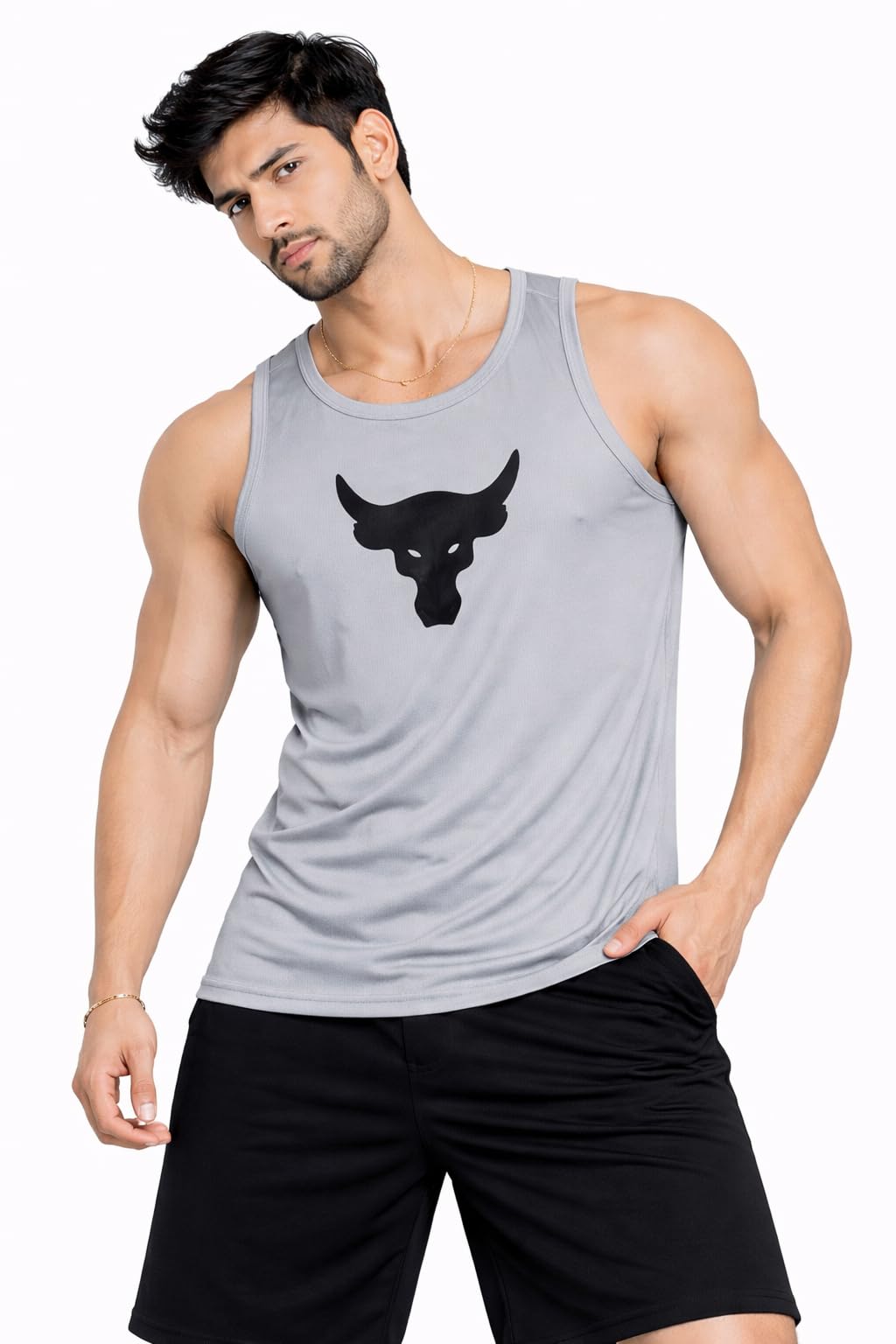 Gym Vest for Men | Dry Fit Sando | Sleeveless T-Shirt for Gym Workout | Quick Dry Breathable Tank Top | Multicolor-picture-10