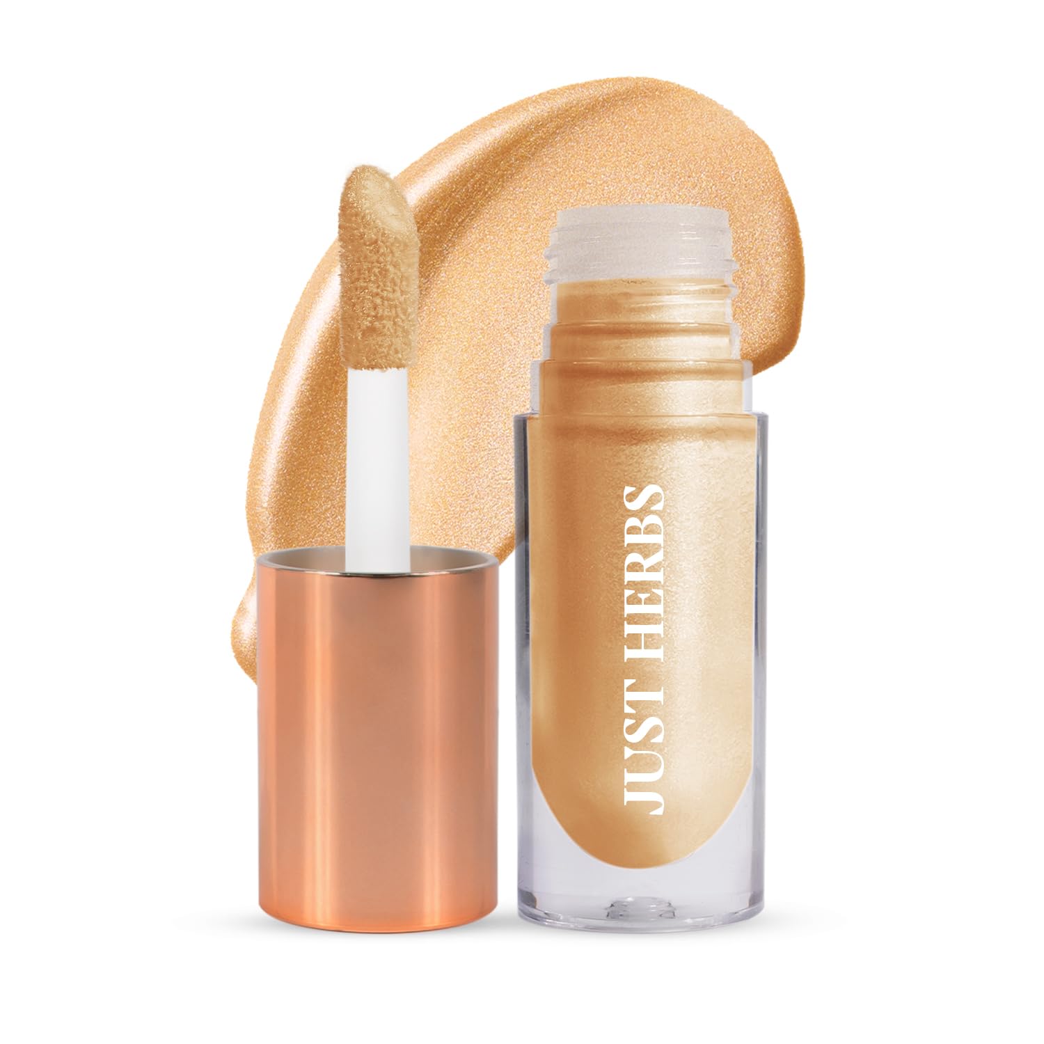 Just Herbs Glaze Aloe Vera Golden Nectar Ultra Radiance | Ultra Shimmery Shine | Long Stay | Mess Free | Dewy Finish with Shea Butter and Aloe Vera Liquid Highlighter | All Skin Types | For Women 6g-image-33