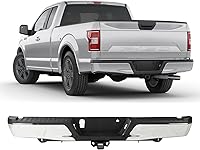 Vista 1 de Ensamblaje de parachoques trasero cromado sin orificios para sensores, con paquete de remolque, con remolque máximo compatible con Ford F150