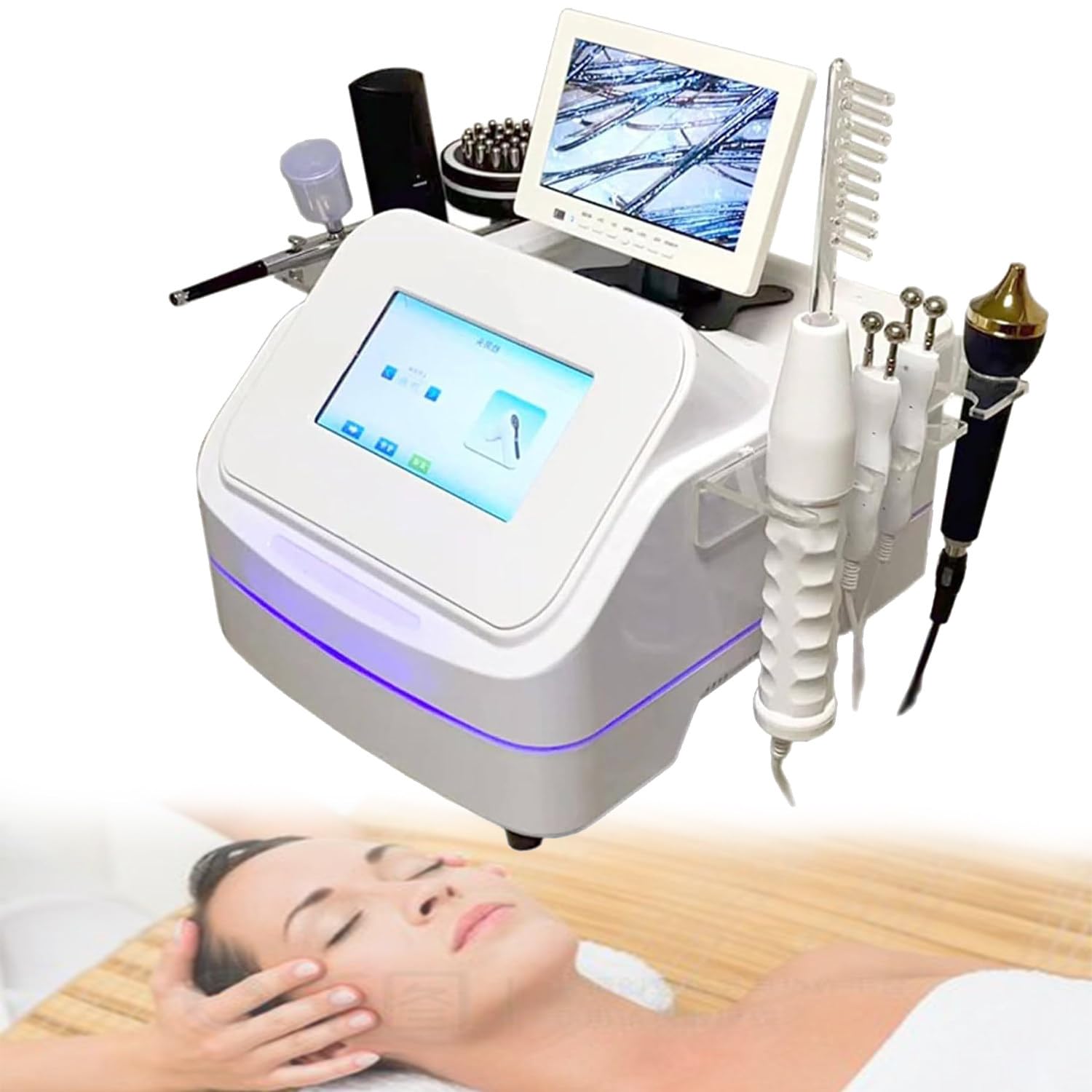 Analizador De Cabello Para Diagnóstico De La Piel,Escáner De Piel Facial Con Cámara HD De 7 Pulgadas,Detector De Vello Facial,Analizador De Pérdida De Cabello
