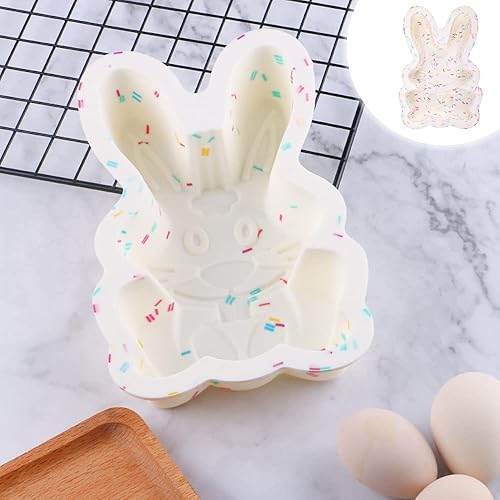 Miniatura 4 de Molde de conejo, molde de silicona de gran tamaño, molde de fondant, pastel de chocolate, para niños, fiesta de vacaciones, herramientas para hornear