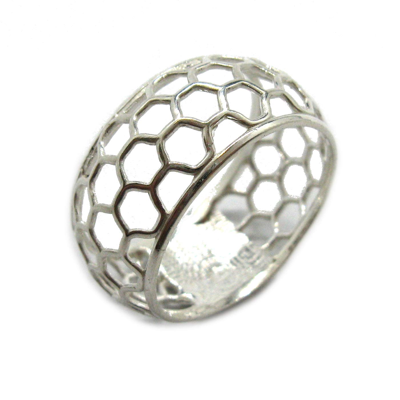 Anillo de plata esterlina de 12 mm de ancho con banda sólida y marcado 925