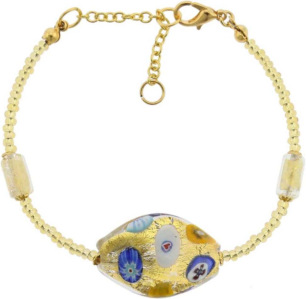 Glass Of Venice Murano Glass Klimt Spiral Bracelet