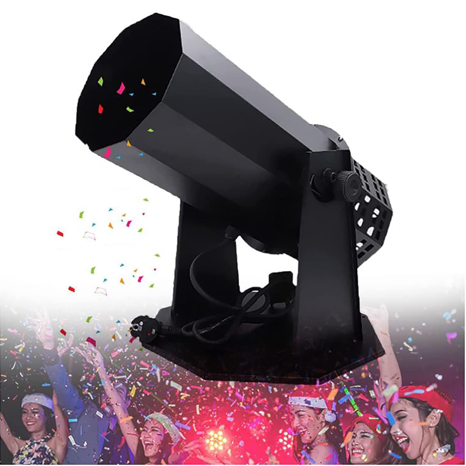 BATIVE Lanzador De Confeti Eléctrico, Máquina Cortadora De Confeti De 1500 W, La Altura del Papel En Aerosol Puede Alcanzar Los 8-10 Metros De La Máquina De Cañón, para Conciertos Y Fiestas O Clubes