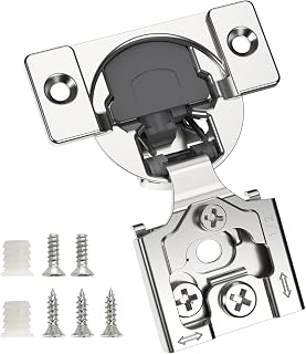 Chibery 50 Pack 1/2" Overlay 3D Soft Close Concealed Cabinet Hinges, Satin Nickel Face Frame Hinges, 105° Smooth Self-Closing for Kitchen Doors