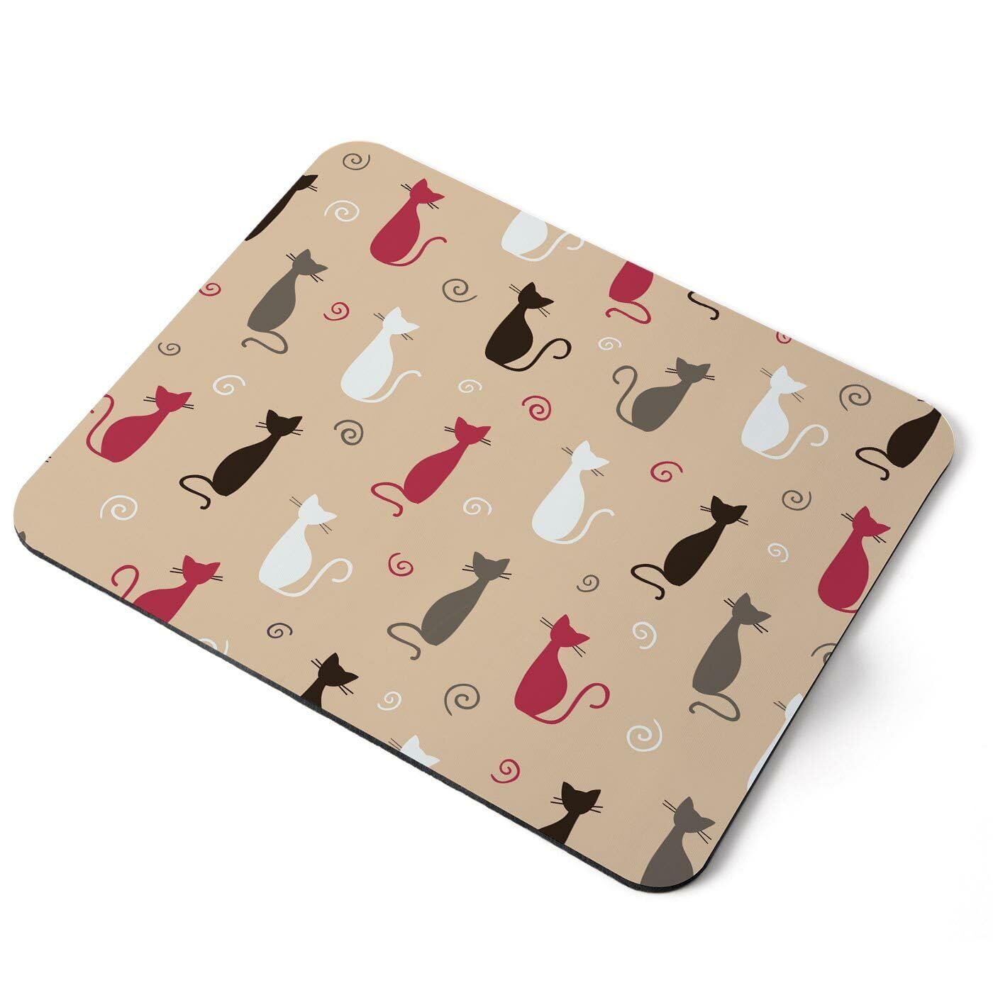 MIKKA ENTERPRISES Mouse Mat Pad - Cartoon Cats Cat Lover Pattern Laptop PC Desk Office #44523 Printed Rubber Mouse pad, Home Office Use, Non Slip