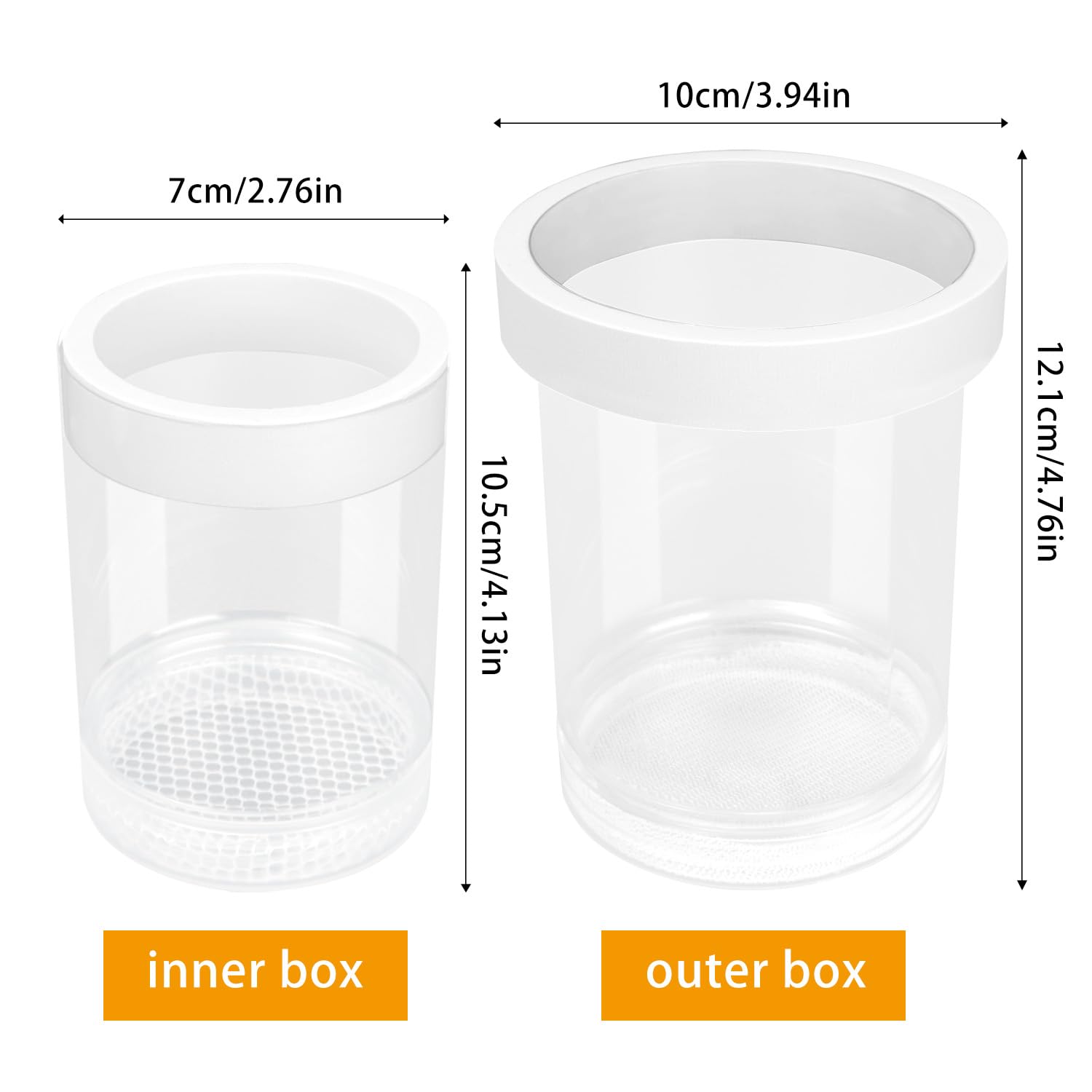 BOXOB Small Breeder Box for Fish Tank Fish Tank Hatchery Fry Hatching Incubator Breeding Box Floating Separator Aquarium Isolation Hatchery for Baby Fishes Brine Shrimp Guppy - Image 2