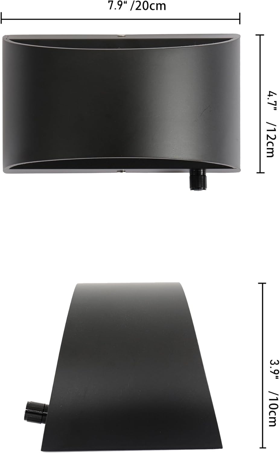 Indoor Dimmable Wall Sconces with Dimmable Switch, Modern LED Sconces Wall Lighting 12W Wall Light Fixtures Aluminum Up and Down Wall Lights