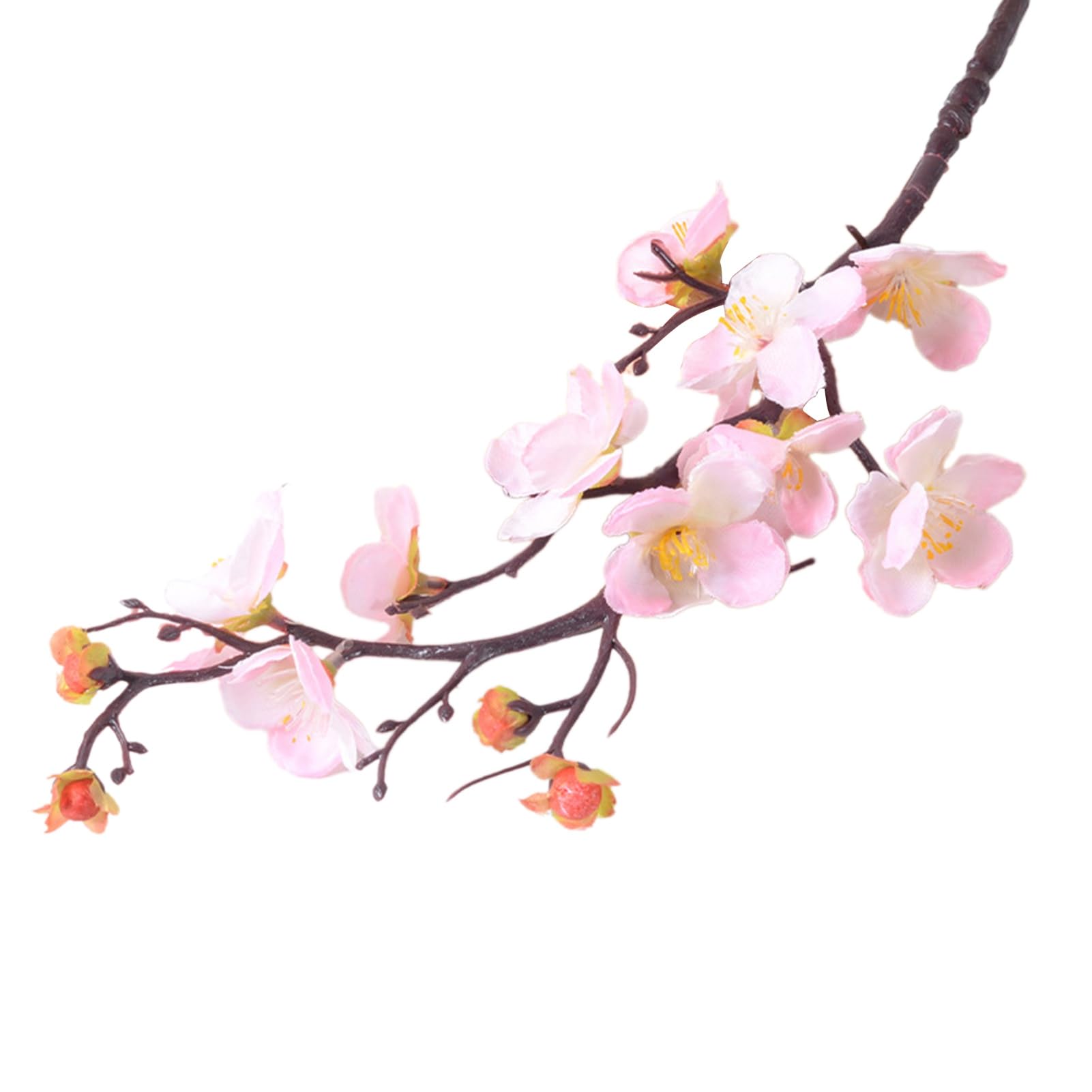 Virelynx Artificial Plum Blossom Flowers – Faux Cherry Blossom Branches, Fake Long Stems Flower for Vase Floral Arrangement Home Wedding