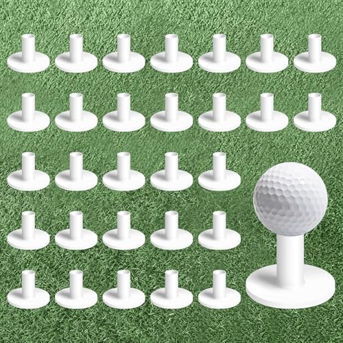 Amy Sport Golf Rubber Tees 30 Pack Bulk (White-30 Pack (1.5")) - image 1