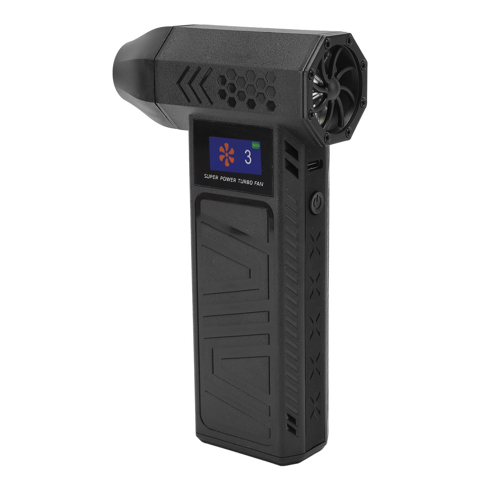 Generic Soffiatore a Batteria Ricaricabile Ad Alta velocità per Spolverino Elettrico per Auto con Tastiera, Realizzato in Materiale Resistente Alle Alte Temperature