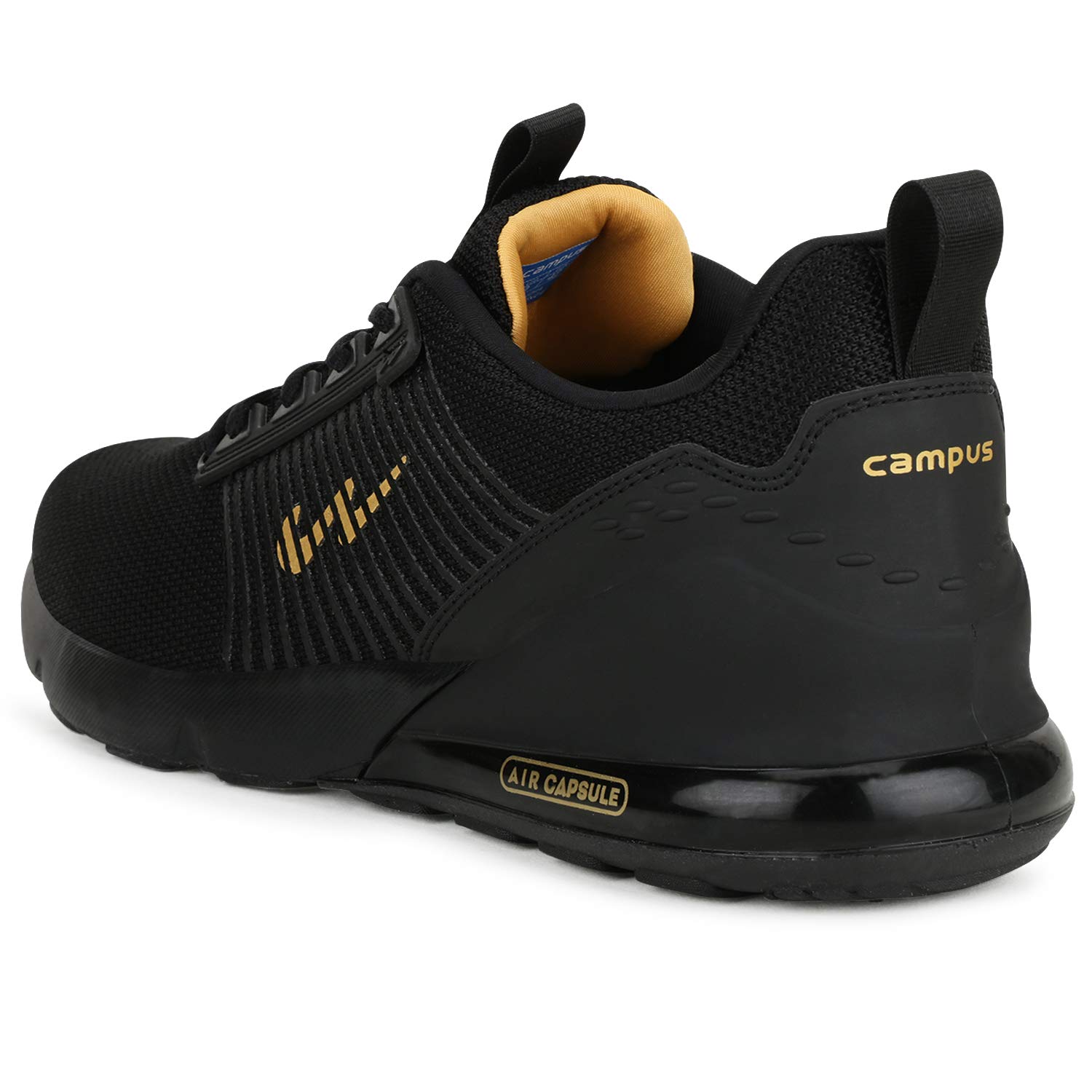 Buy Campus Men's Sandro BLK/Golden Running Shoes -6 UK/India
