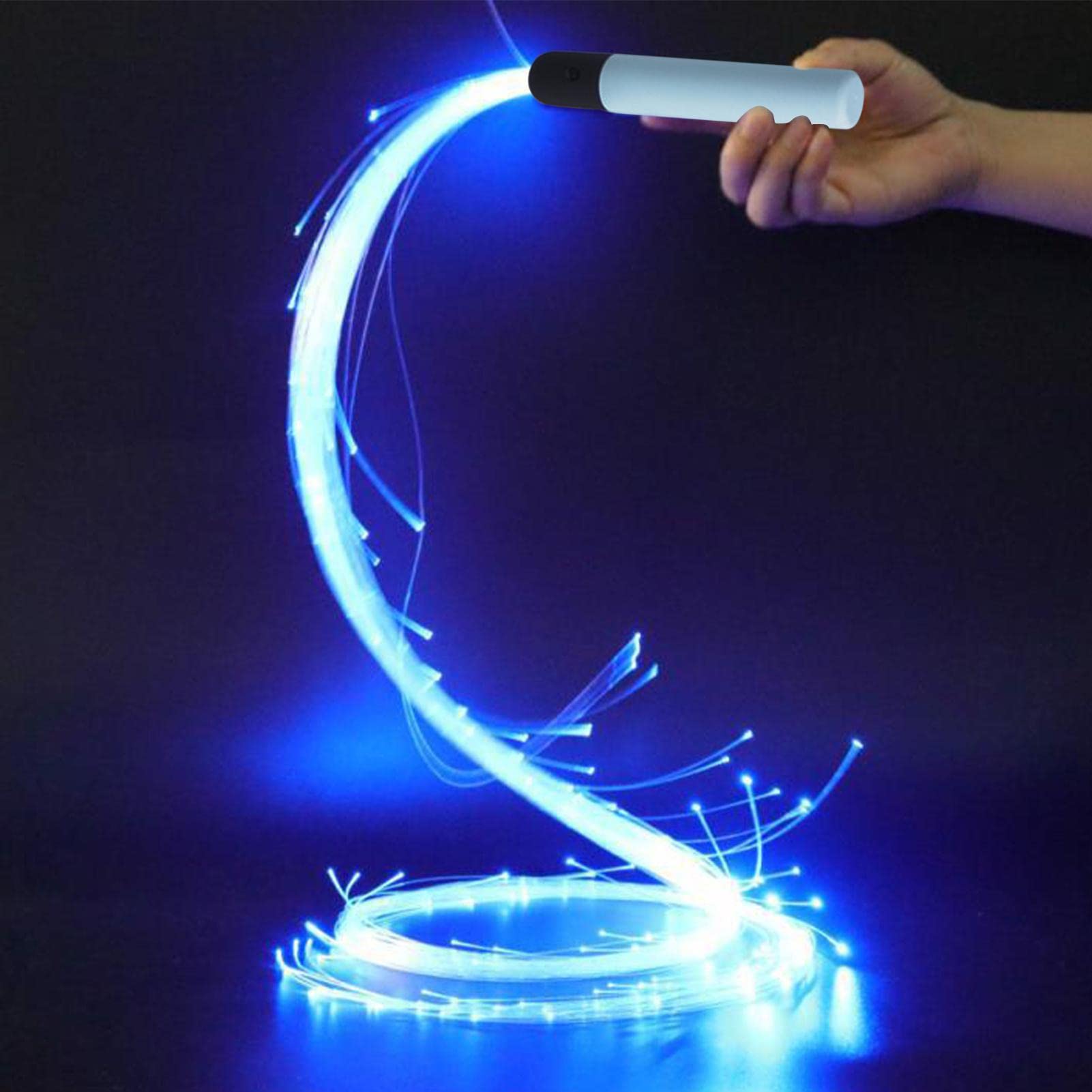 LOSOO Fruste LED | da Ballo Illuminati rotanti a 360 Gradi, con 4 modalità di Illuminazione variabili, fruste alimentate a Batteria riutilizzabili per concerti