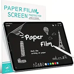 Protetor de tela para Apple iPad AIR 3/iPad Pro 10,5 polegadas desenho escrito como papel, filme PET fosco antirreflexo resistente a arranhões, compatível com Apple Pencil (pacote com 2)