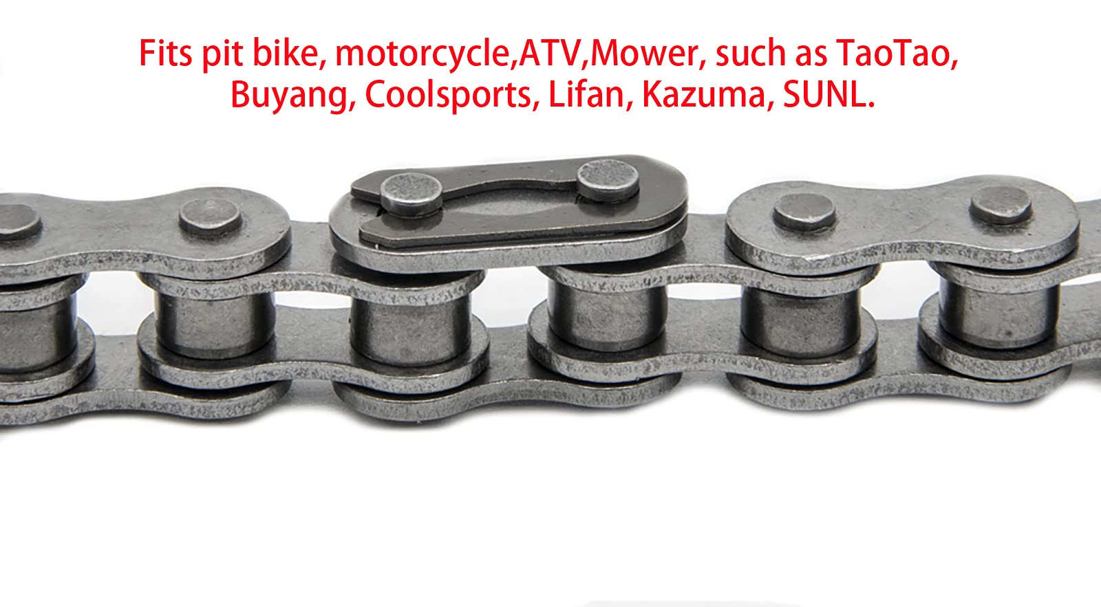 BIGLKNM 415H 110L Motorized Bike Chain Kit - Gold, With Breaker Tool & Master Links
