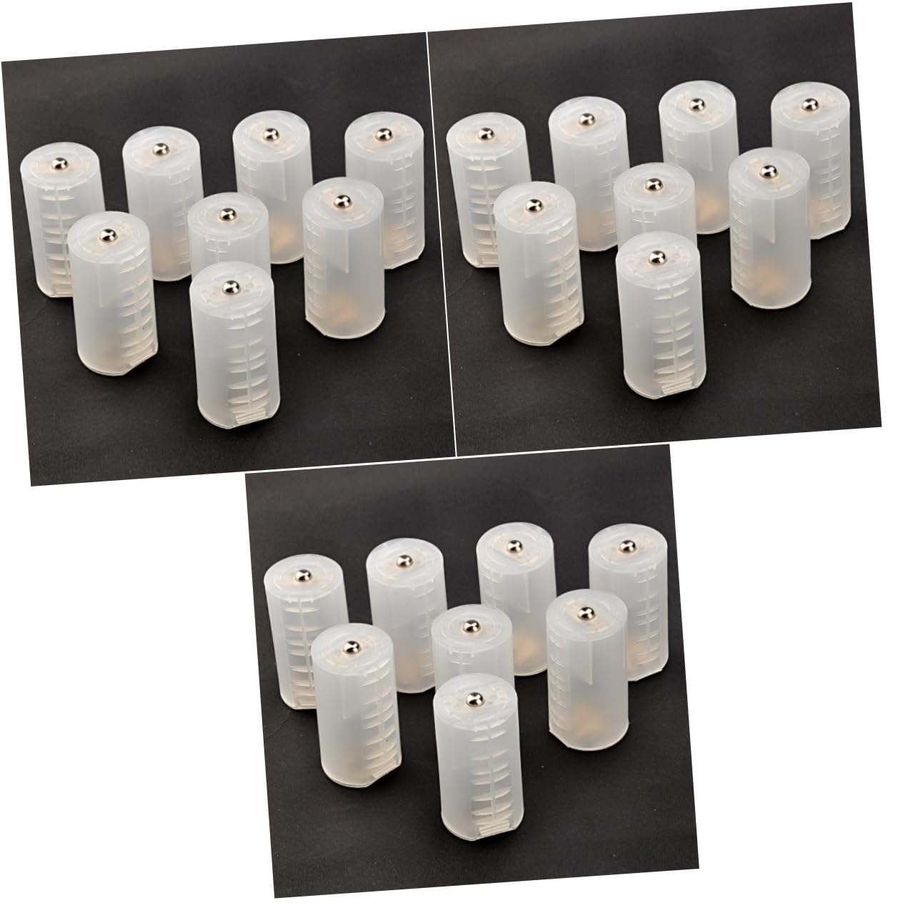 OSALADI 24pièces Adaptateurs De Batterie AA à d Transparent Convertisseur Pratique pour Électroniques Et Situations d Urgence