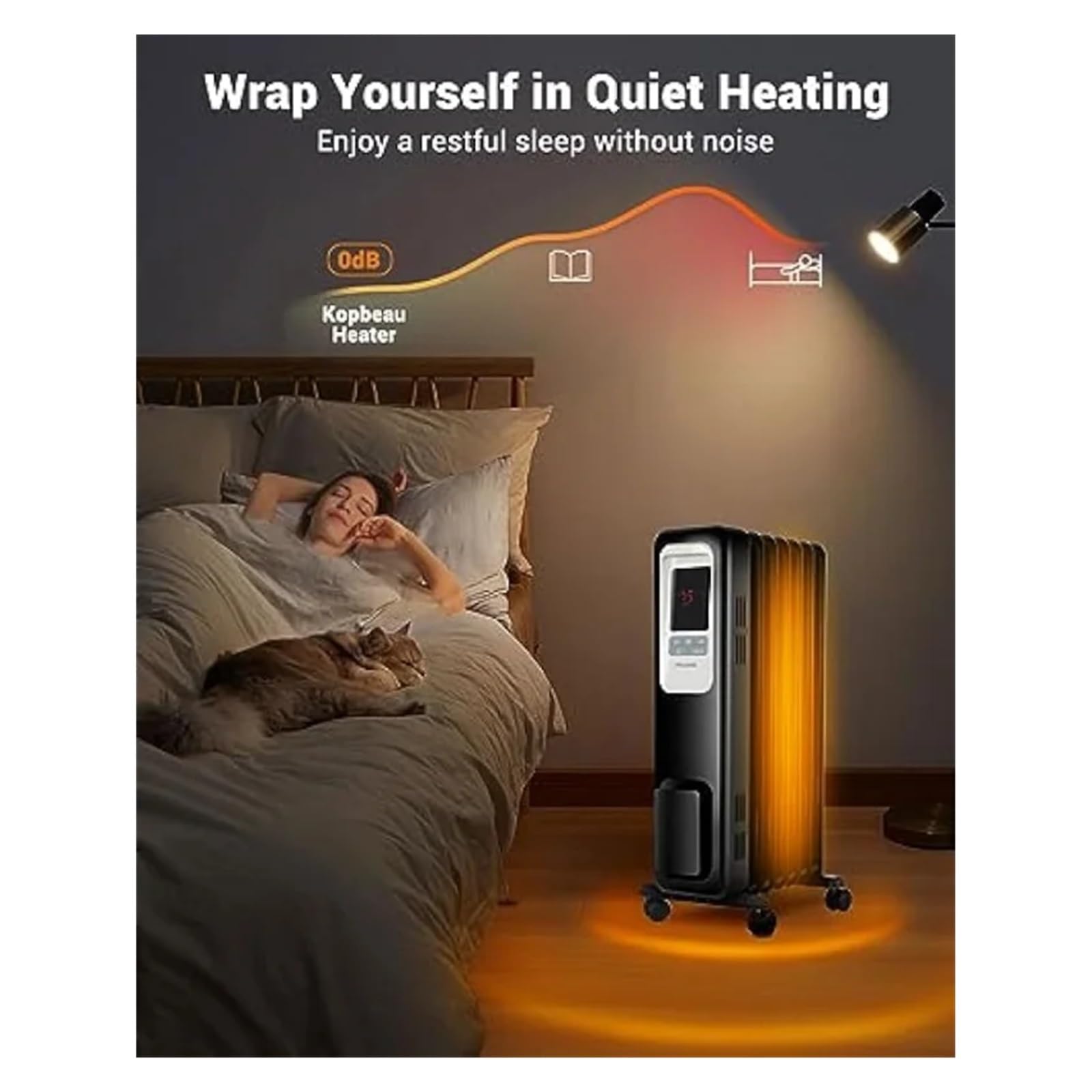 Amazon | 暖房器具 オイル充填ラジエーターヒーター、1500W電気