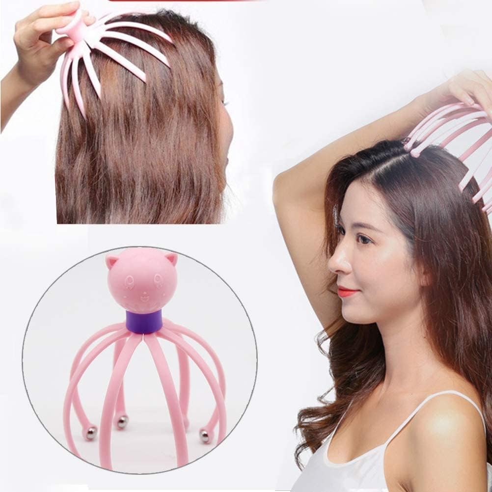 Head Scalp Massager for Headache Relief, Scalp Stress Relax, Hair Stimulation Head Massager, Massager Pain Relief and Hair Growth, Neck Massager (Multi Color)