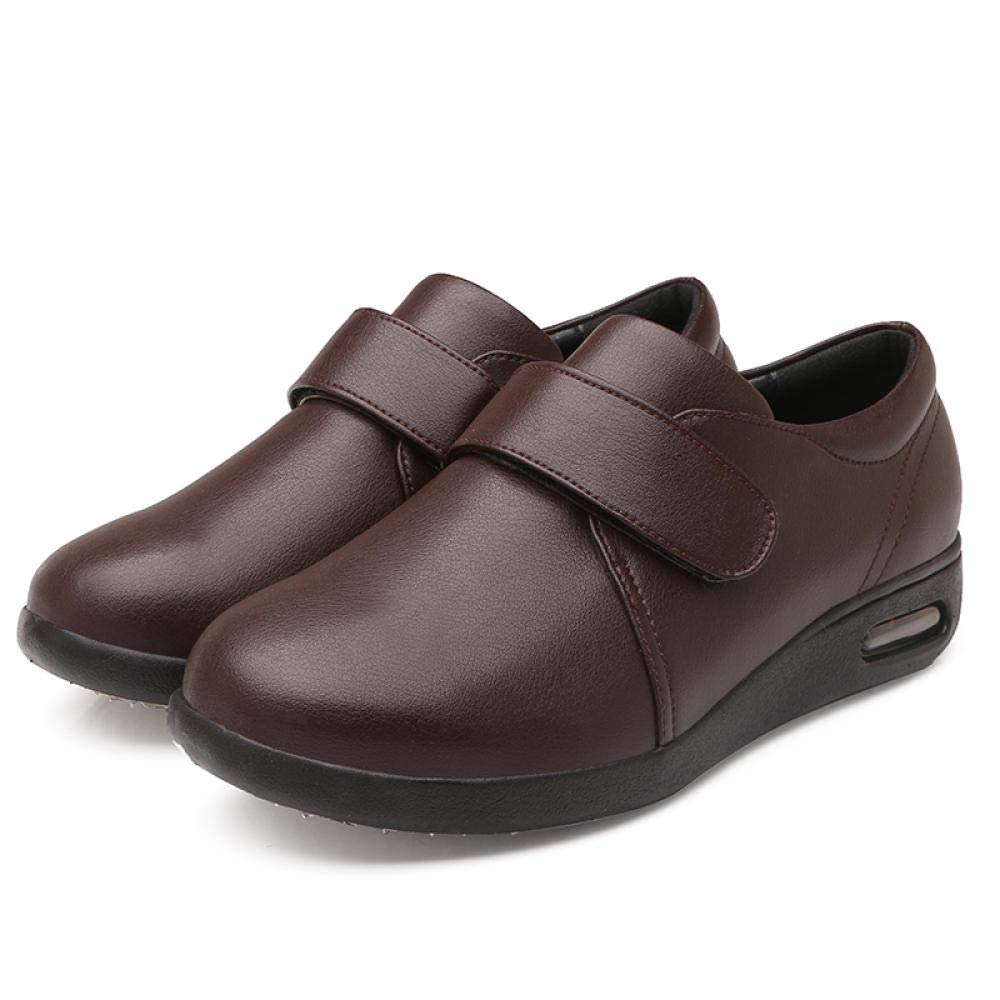 Nwarmsouth Slipper Diabetic Oedema Boot Wide,Valgus foot shoes, adjustable diabetic shoes-UK7_brown,Arthritis Slippers Wide Fit Shoe