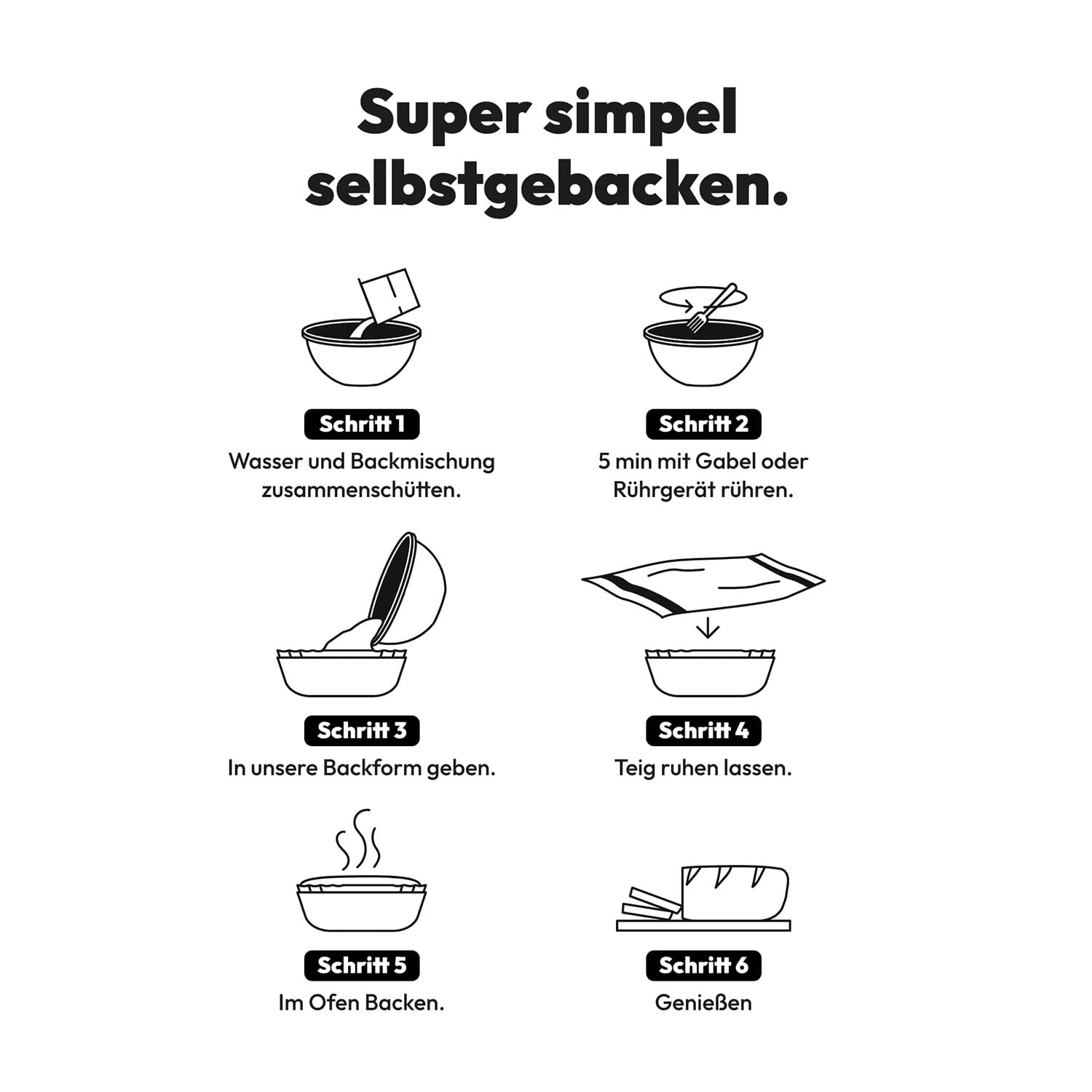Brotrausch Brotbackmischung Probierpaket (6 x 400g) – inkl. Brotbackform, Teigzugaben & Toppings - natürlich & vegan - mit Vollkorn und Dinkel - Ballaststoff- und Proteinreich