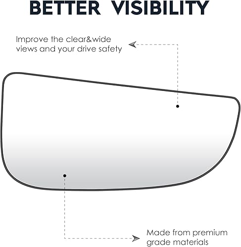 Miniatura 3 de Espejo convexo para remolque inferior izquierdo y lado derecho del conductor con soporte trasero compatible con Dodge Ram 1500 2500 3500 4500 5500