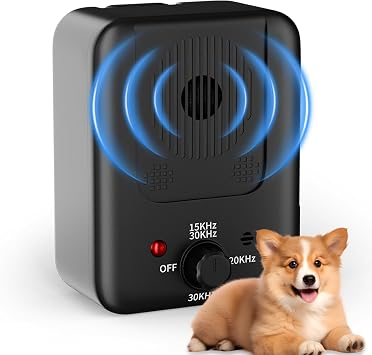 Anti Barking Device for Dogs - Ultrasonic Dog Bark Deterrent with Display - 50FT Long Range Rechargeable Bark Control - 3 Modes Humane No Shock Barking Silencer for Indoor & Outdoor Training