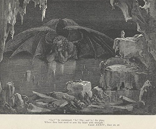 Infierno de Dante de Gustave Doré, lámina Archival Matte enmarcada