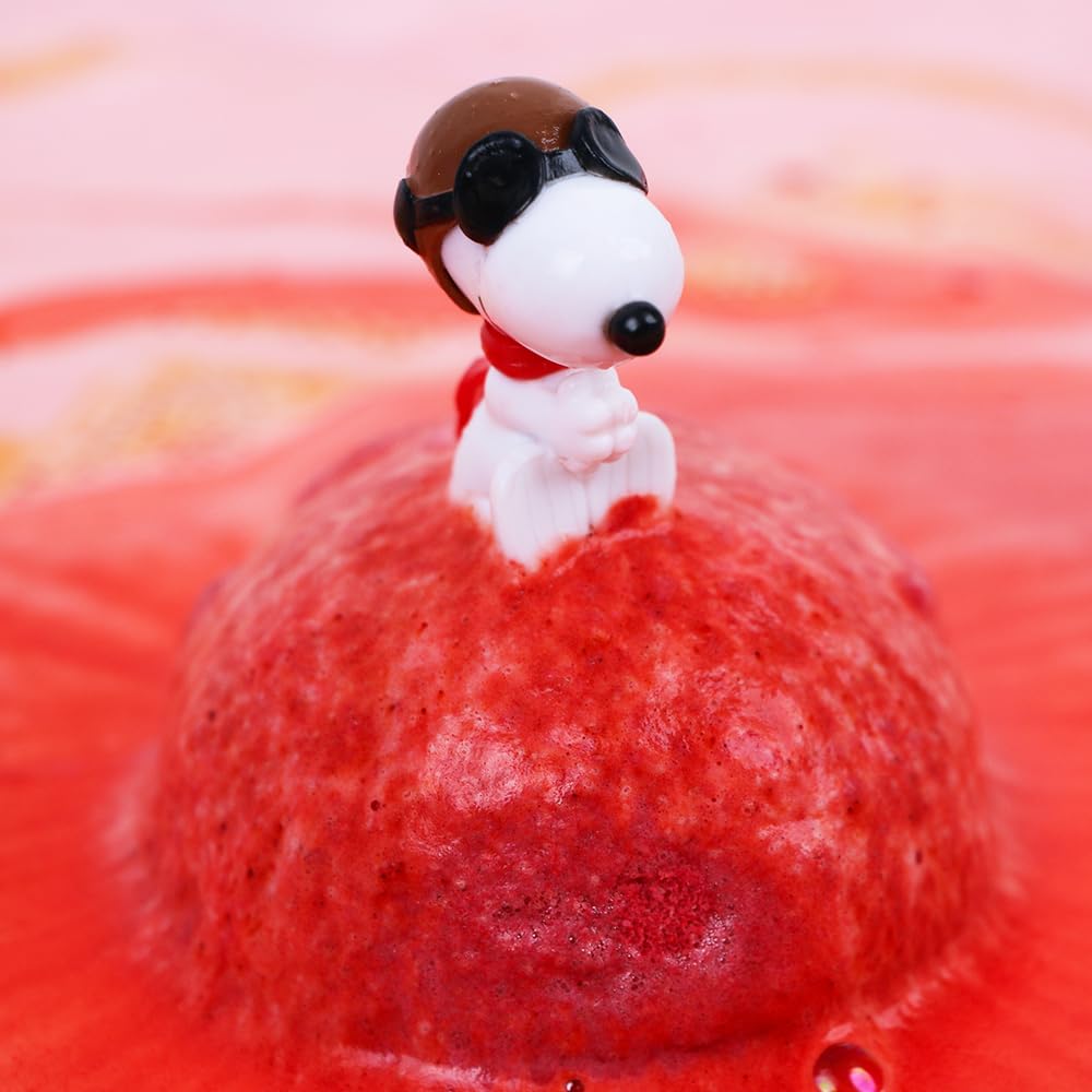 ZIMPLI Grande Bombe de Bain Surprise Peanuts, 1 des 6 figurines Snoopy à collectionner, Une surprise par Baff Bomb, Petit Cadeau à Petit Prix, Figurines de Collection, Cadeaux pour Sacs de Fête
