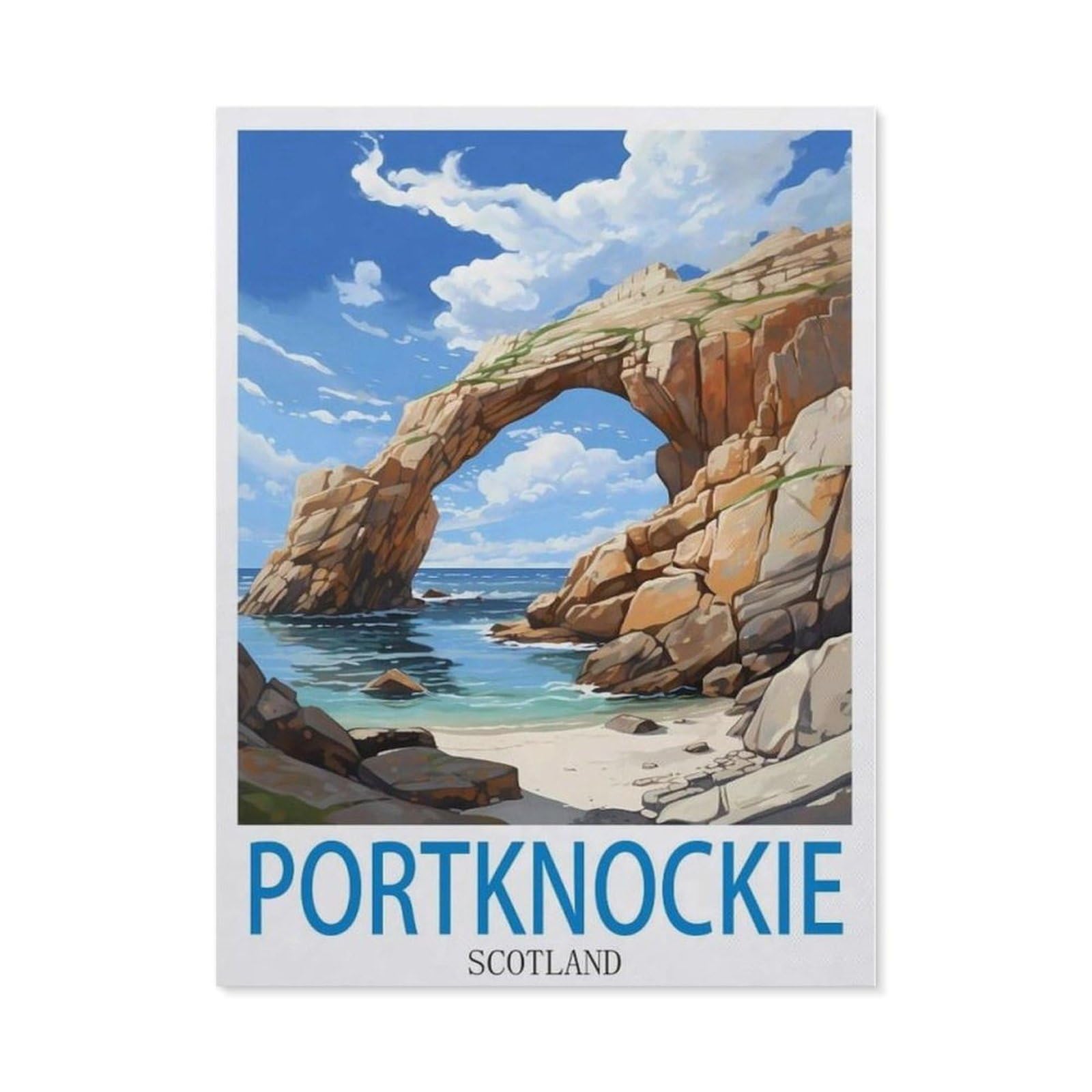 BEAYODKP DIY Diamond Painting，Portknockie Scotland（50 x 60 cm）