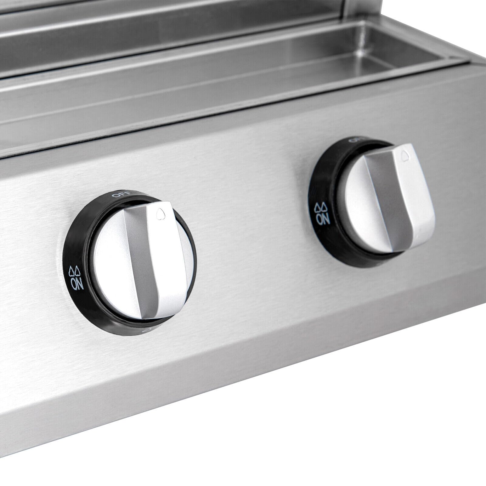 Barbecue a gas, in acciaio inox, bruciatore a 4 fuochi, GPL, tavolo