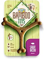 Brinquedo para Cachorro, Grande, Brinquedo de Osso Bamboo, Modelo Y, Resistênte e Divertido