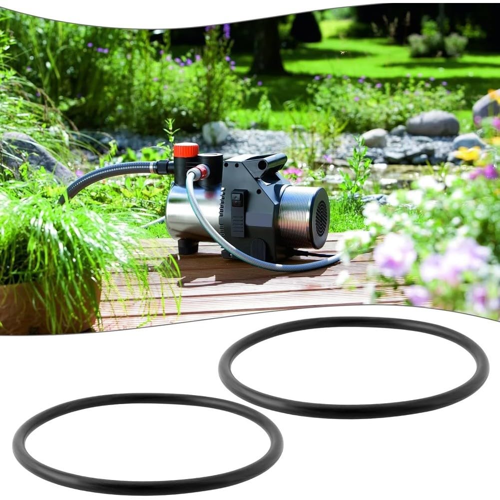 EasyByMall Set di 2 anelli O-ring antiscivolo in gomma fluoro per attrezzature da piscina fuori terra, guarnizione resistente agli agenti chimici e al calore, confezione da 2