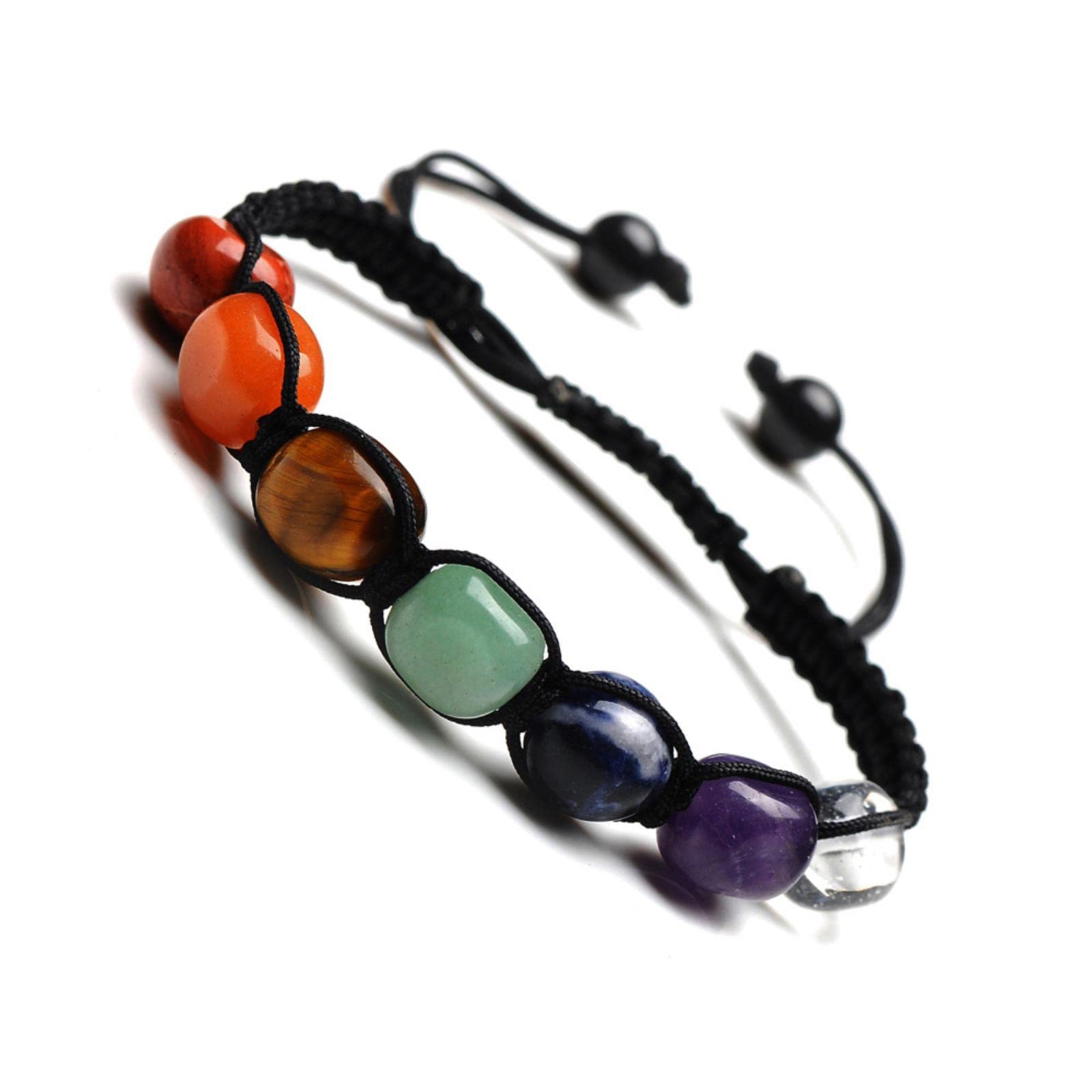 Hot 7 Chakra Guarigione Bracciale Con Perline Pietra Naturale Albero Della Va Filo Buddista Tibetano Bracciale Con Ciondoli Braccialetti Donna Uomo Gioielli - Foto 6