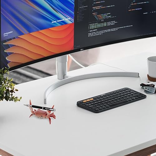 Miniatura 5 de 2 soportes divertidos para bolígrafo de cangrejo para levantamiento de pesas, soporte de escritorio para almacenamiento de bolígrafos, decoración de