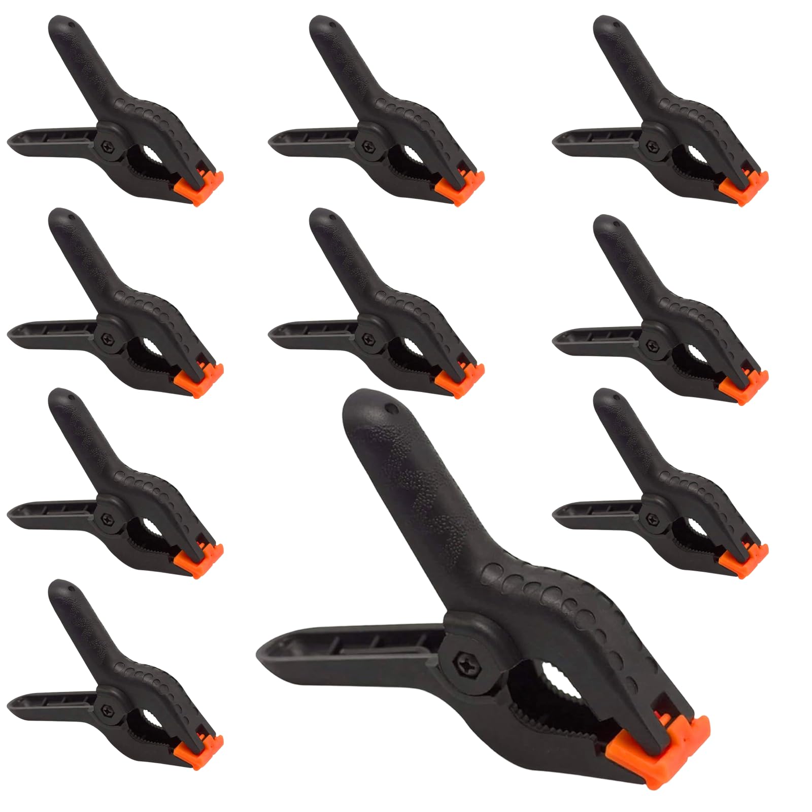10Pcs Plastic Spring Clamps, 6 Inch Heavy Duty Clips, Quick Grip Spring Clips, Large Plastic Clamps, Market Stall Clips, Awning Clamps, Sash Door Clamps, Plastic Muslin Clamps for Woodwork DIY Crafts