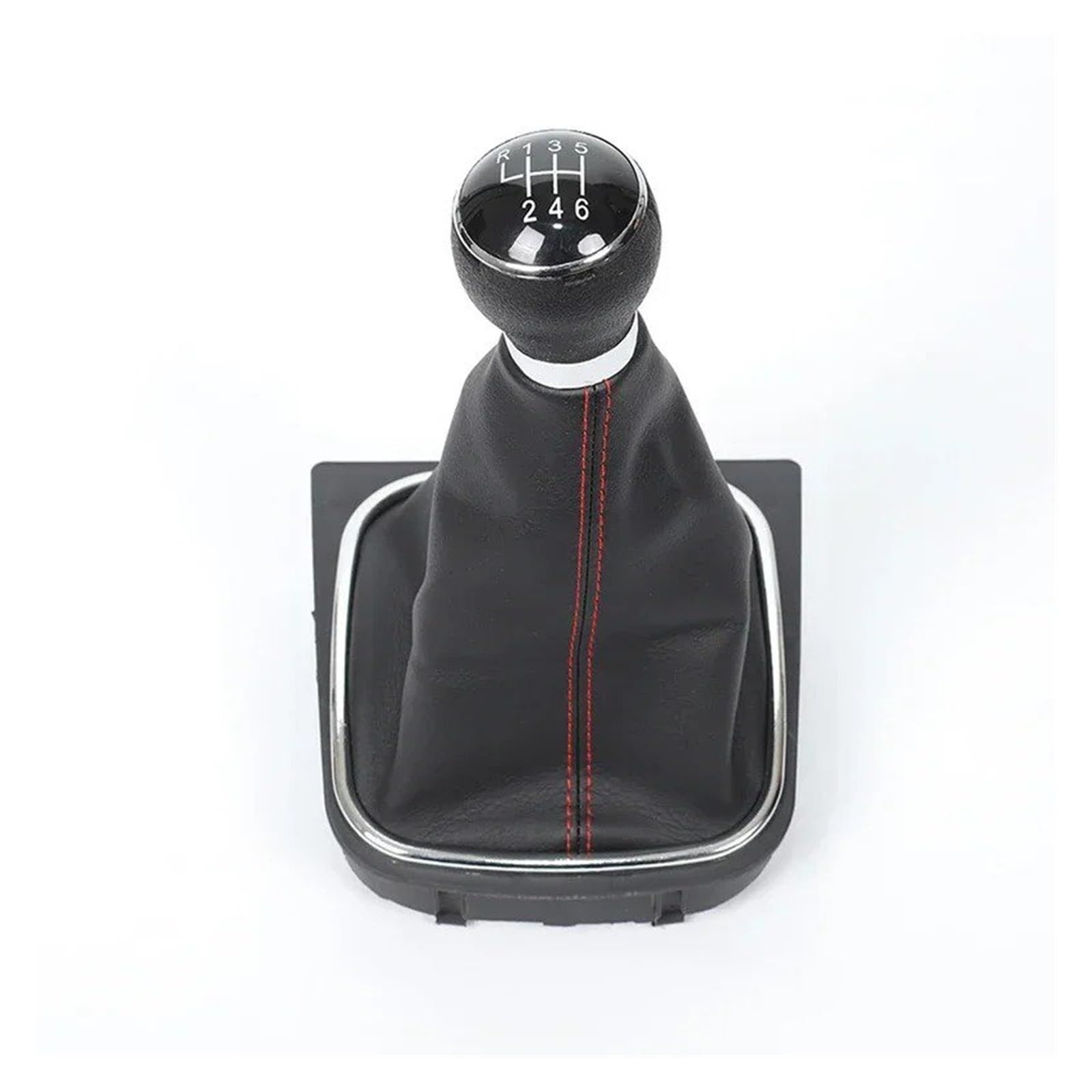 SAUANMNKTP Gearshift Knob for VW for Golf 6 for Jetta MK6 2010-2014 5 Speed Stick Gear Shift Knob(6 Speed Red Line)