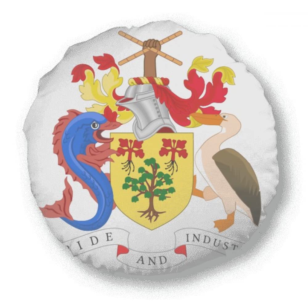Bridgetown Barbados National Emblem Round Throw Pillow Home Decoration Cushion
