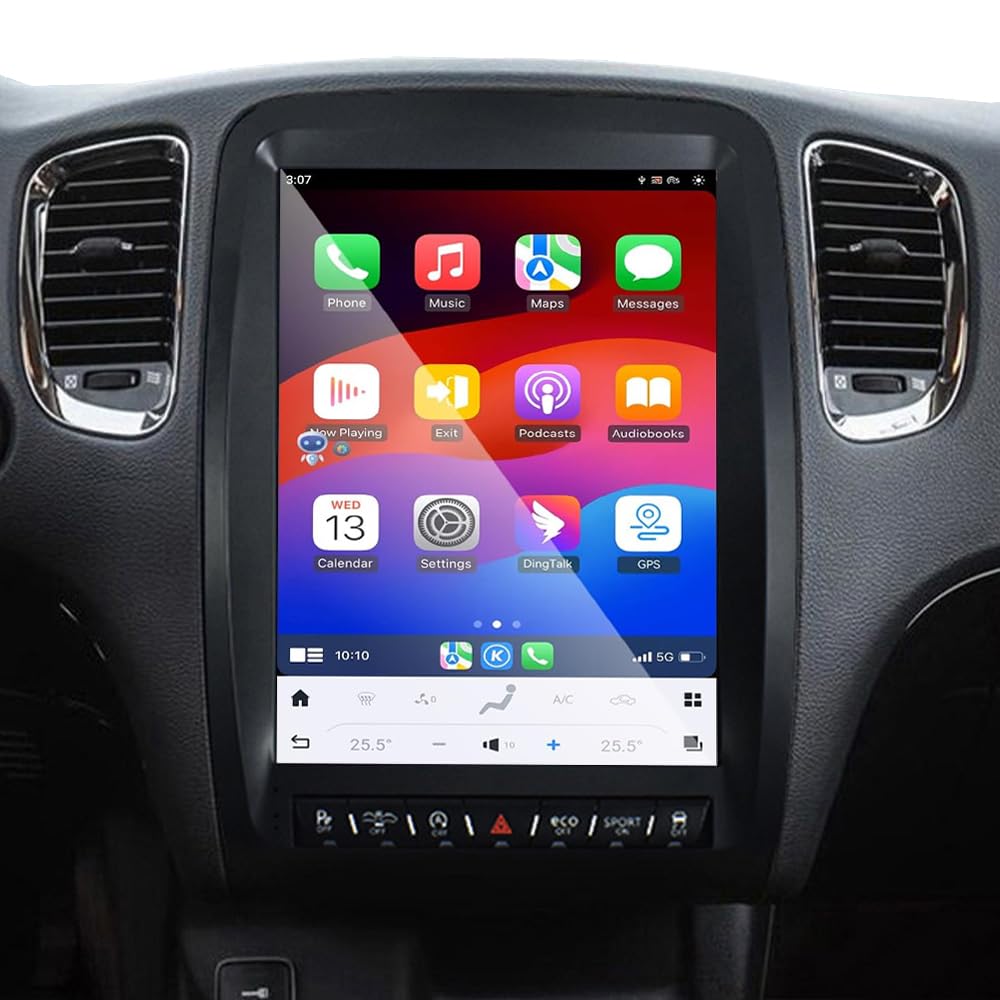 Android car Radio Head Unit Replacement for 2014-2021 Dodge Durango Full Touch Screen with Wireless carplay and Android auto GPS Navigation Head Unit