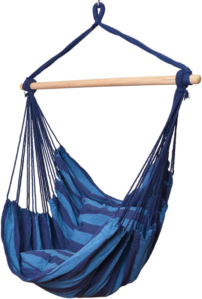 Hammock Chair Hanging Rope Swing Seat, Relax Swing Chair for Indoor Outdoor