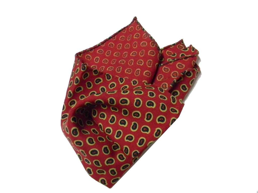 Avantgarde Fazzoletto da taschino uomo pochette in pura lana made italy bordi rifiniti a mano