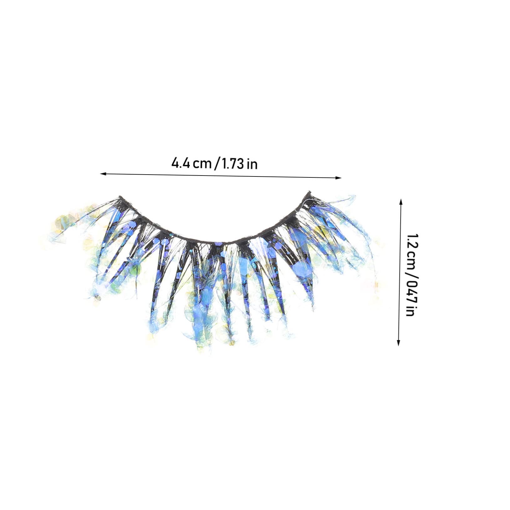 Healeved 20 Paia ciglia di paillettes estensioni delle ciglia glitterate ciglia finte ciglia cosmetiche make up halloween fake lashes ciglia con ciglia cosplay fibra artificiale
