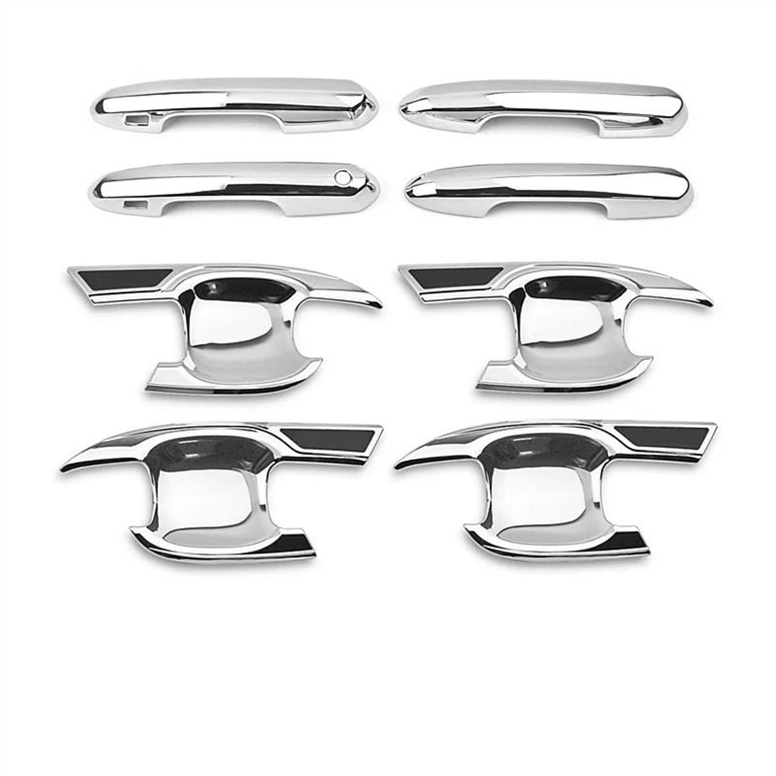 SLIMES Car Trim Door Handles Bowl Cover for Toyota for Highlander XU70 2020-2023 Protection Sticker Accessories Protection(Chrome)