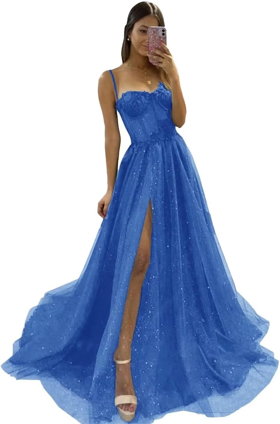 Azul con flor 3D