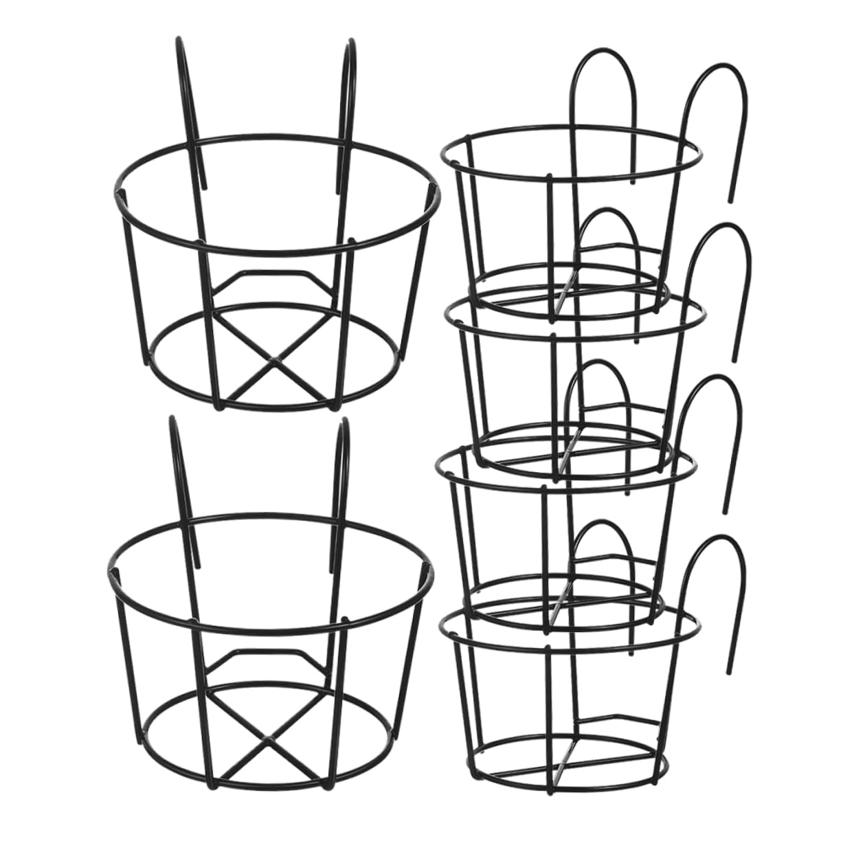 ibasenice 2 Set Supporti Per Fioriere Da Balcone Portavaso Sospeso E Facile Da Installare Adatto Per Vasi Per Ed Esterni 6 Pezzi * 2