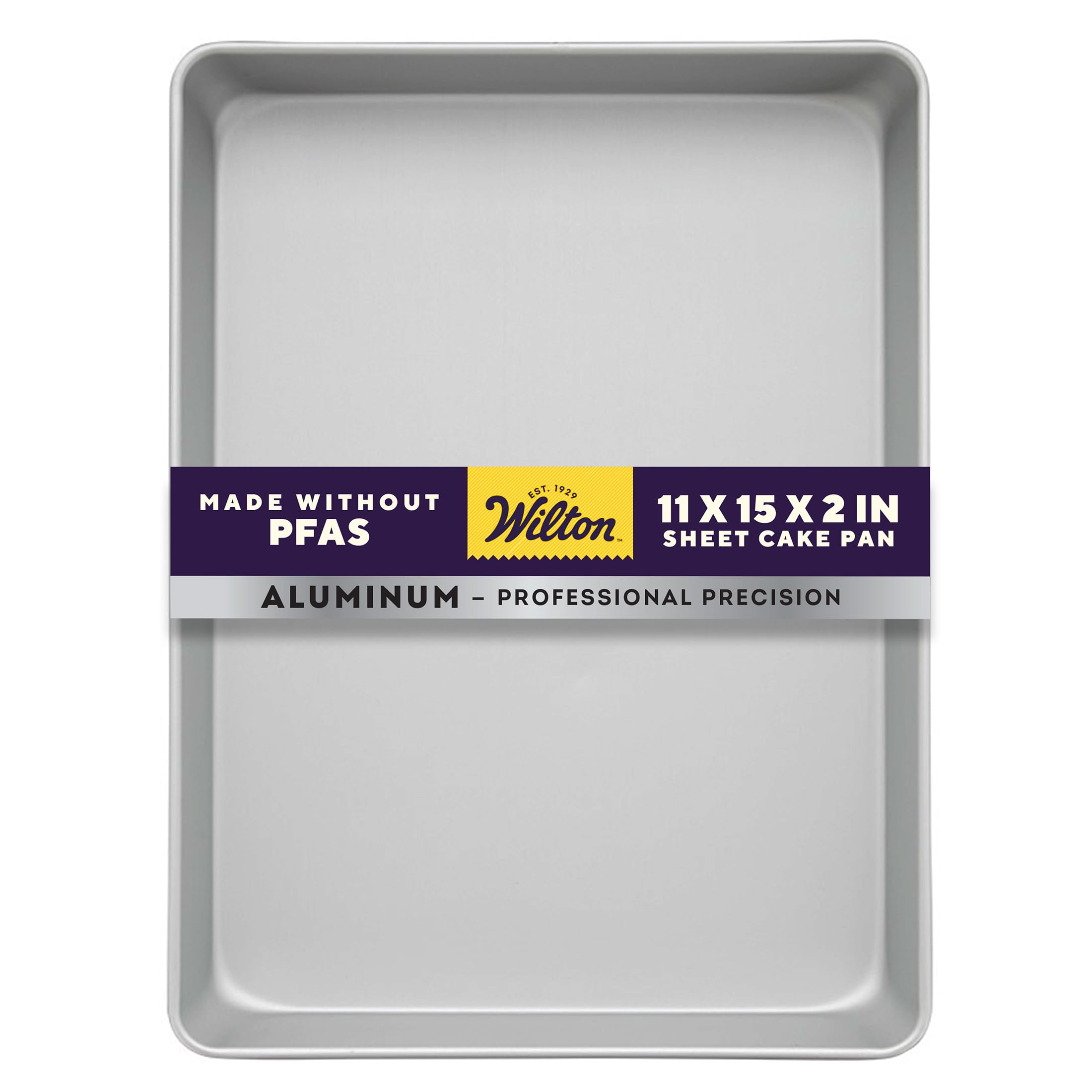 Wilton Performance Pans Moule à Gâteau Oblong 28x38 cm : Moule Rectangulaire en Aluminium Anodisé pour Gâteaux, Gratins et Même Pizza - 28x38x5 cm