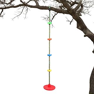 Rope Swing for Climbing, Children Tree Swing Single Disk Outdoor Climbing Rope Platforms for Garden, Grass, Playground, Outdoor Playground Set Accessories for Tree House, Backyard, Daily Shijia