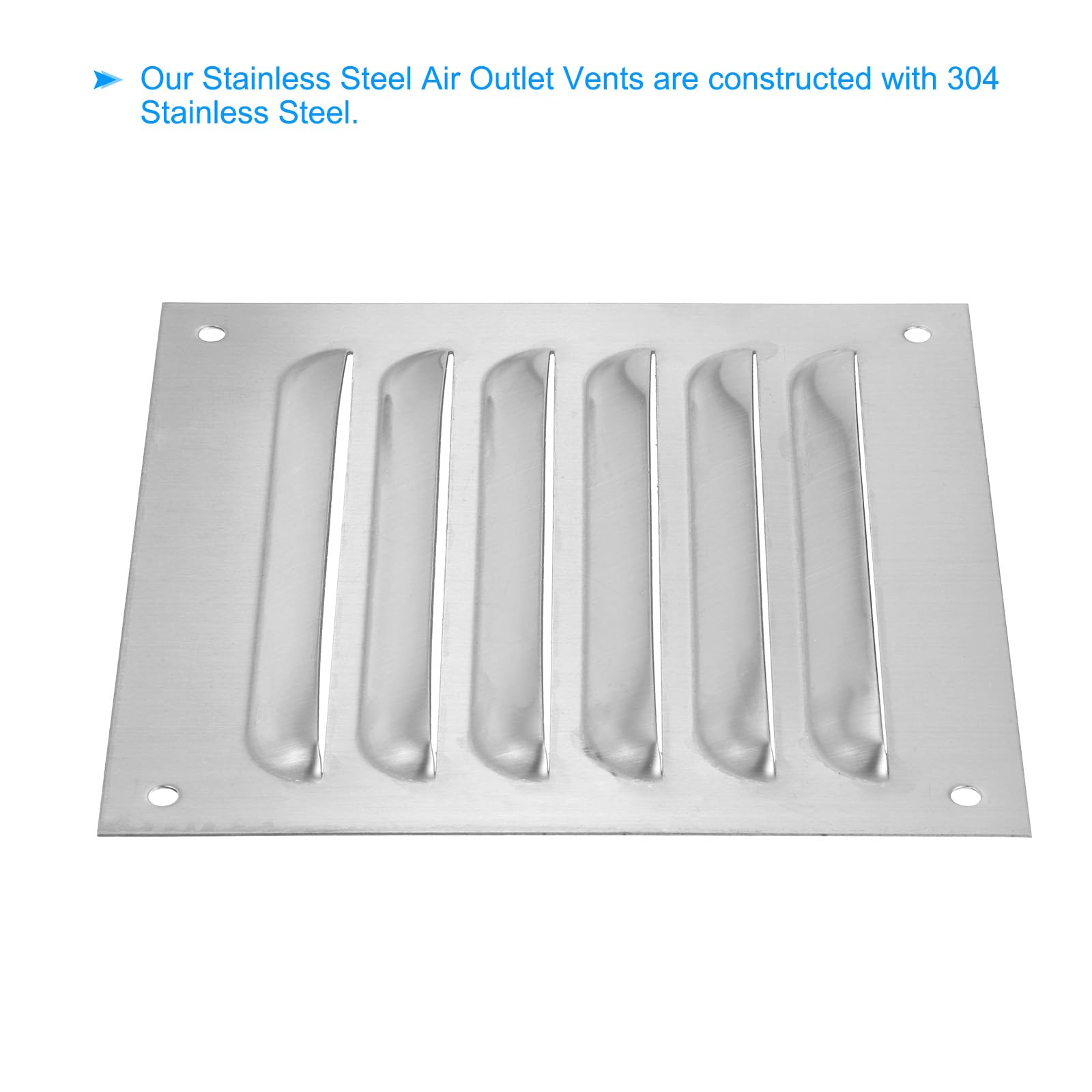 PATIKIL Grille De Ventilation Murale Extérieure Acier Inoxydable 6"x6", Couvercle De Sortie De Ventilation Hvac Avec Grille D'Aération à Persiennes En Maille Pour Cuisine, Blanc