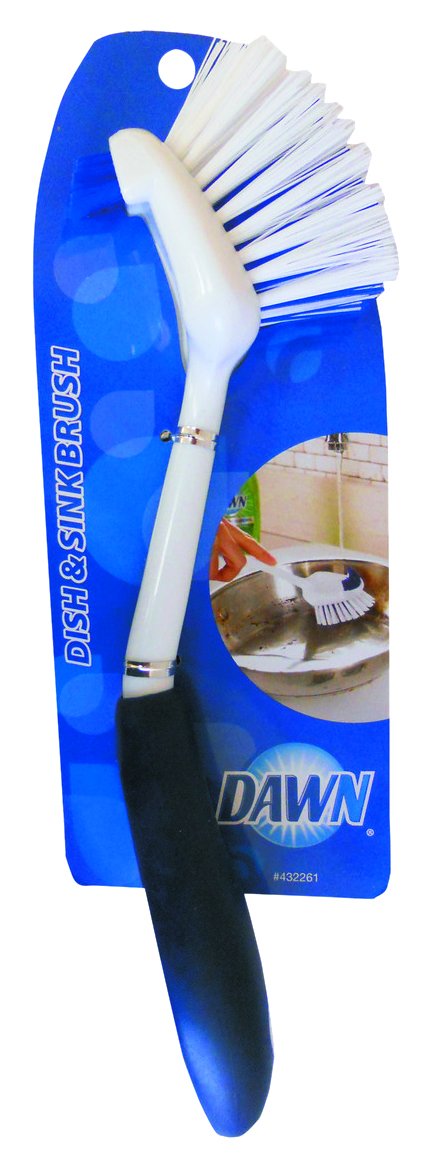Brosse vaisselle et évier Dawn 235083 en plastique bleu avec manche de 20 cm (Lot de 3)