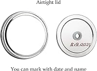 Vista 4 de JILLMO Kit de fermentación para frascos Mason de boca ancha, tapas de fermentación de acero inoxidable con pesos de vidrio y esclusas de aire, juego